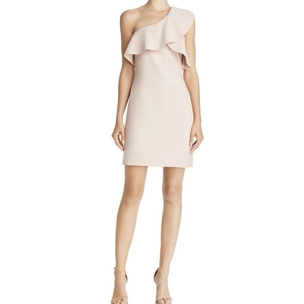 NWT Elizabeth And James Jerard One Shoulder Dress Blush Pink Size 4